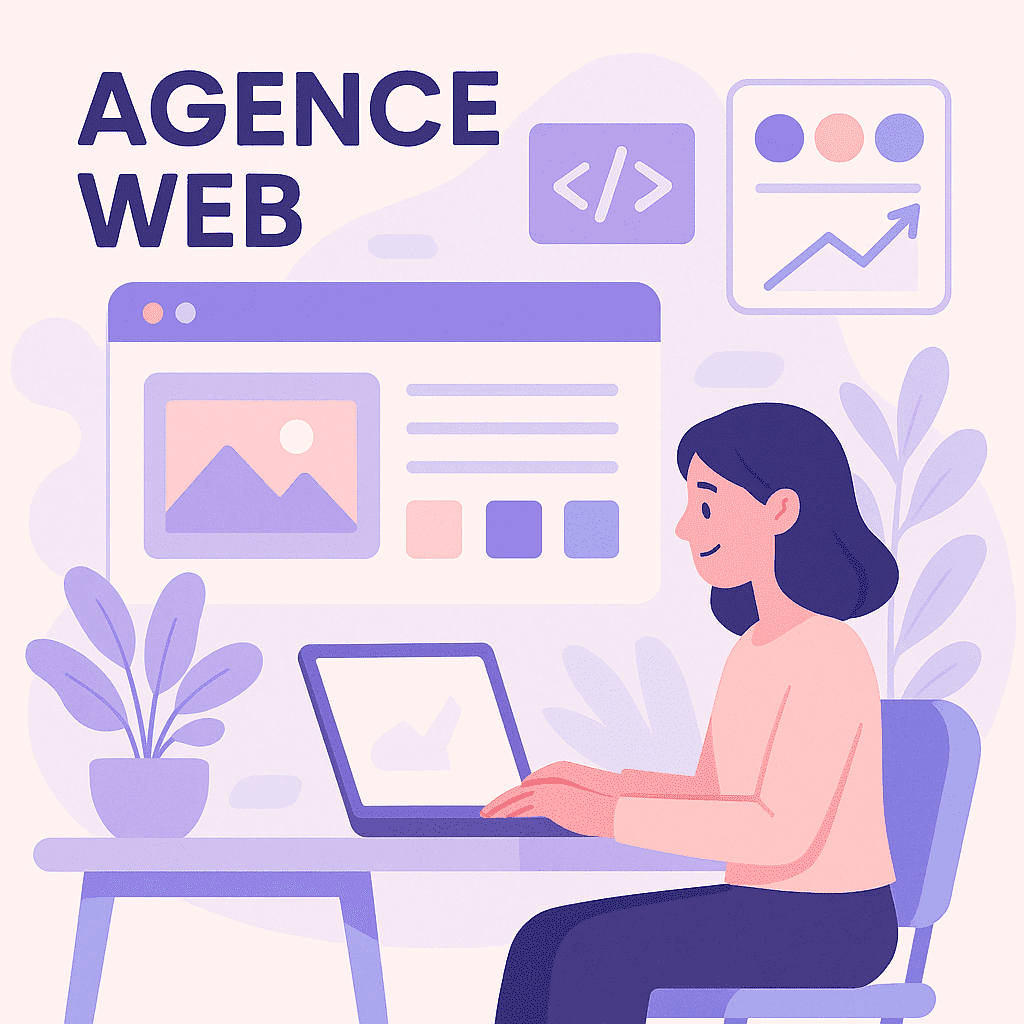 Illustration pastel : création de site internet