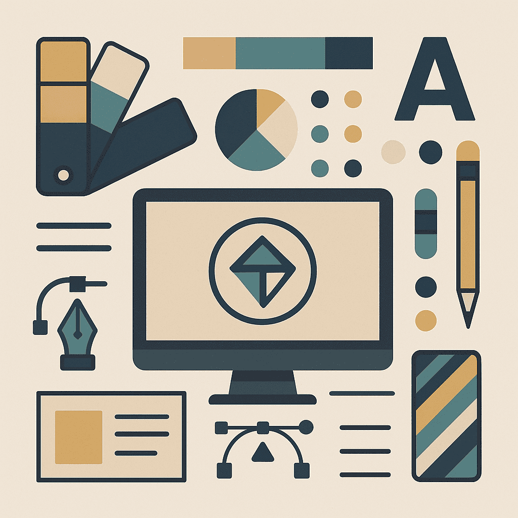 Illustration pastel de charte graphique cohérente