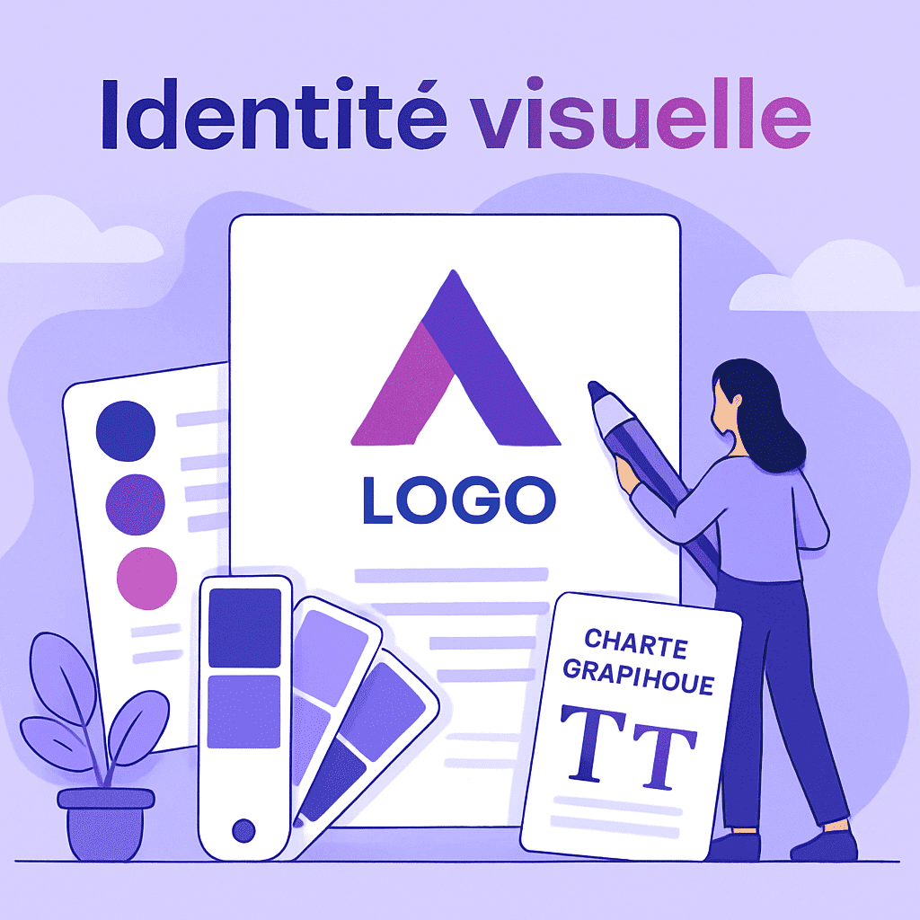Illustration identité visuelle - Instants Web Agency